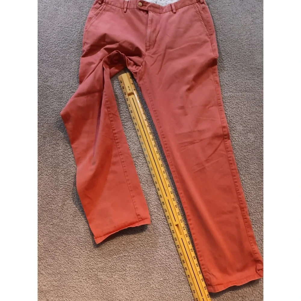 Peter Millar Chino Pants‎ Men's 36x33 Coral Cotton Casual Golf Dress Slacks